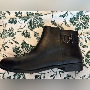 Alfani I Black Leather Chelsea Boot with Silver Hardware